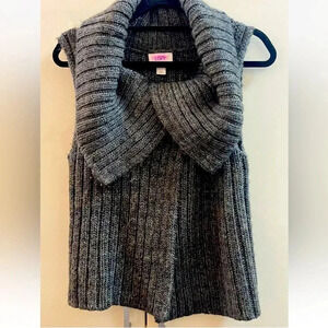 Ann Taylor LOFT Shades Wool Blend Sleeveless Buckle Knit jacket vest Size XS